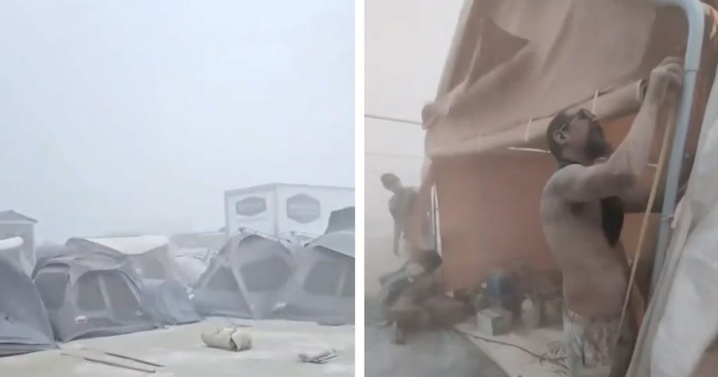 Burning Man attendees face wild weather