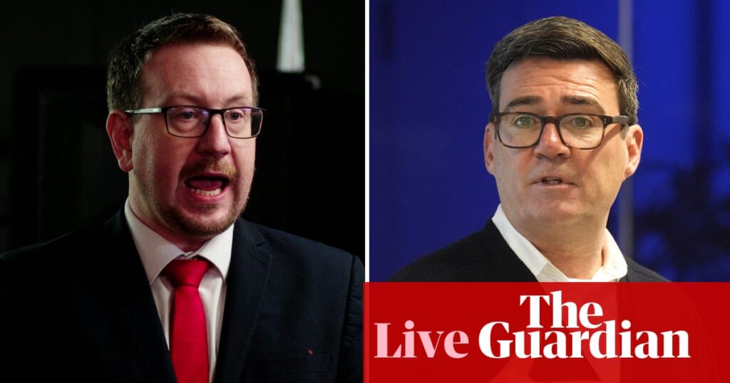 Labour’s Andrew Gwynne resigns paving the way for return of Andy Burnham as an MP– UK politics live | Politics