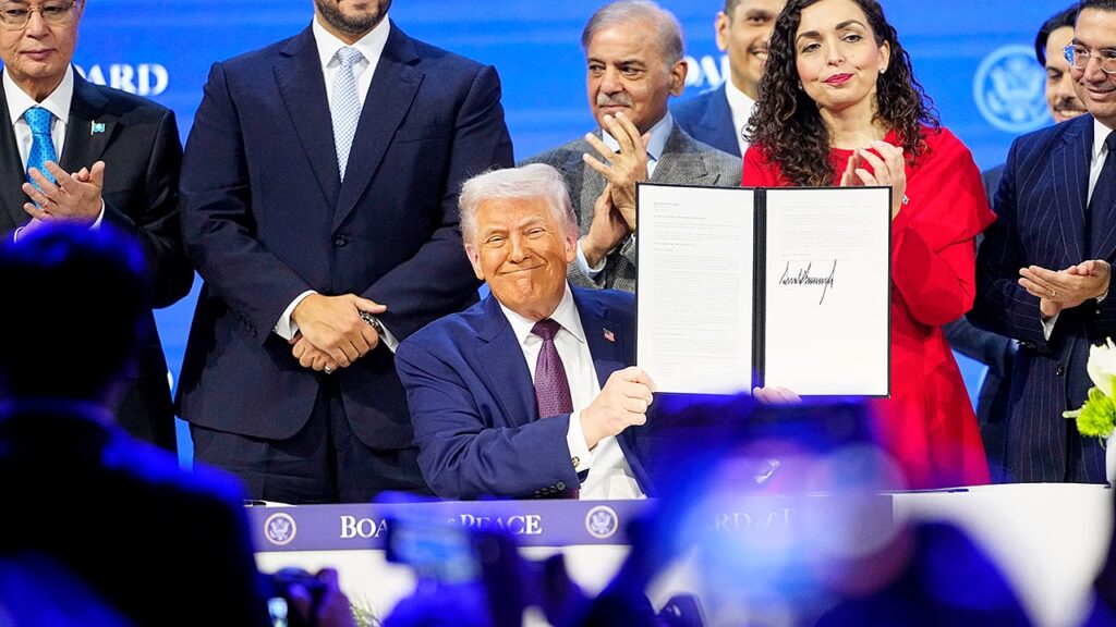 Trump inaugurates the Board of Peace during appearance at Davos WEF summit