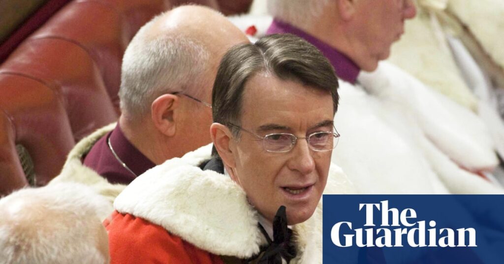 Mandelson should no longer be a peer, says Starmer | Peter Mandelson